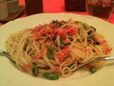 バルダルノの菜の花と干しエビのパスタ