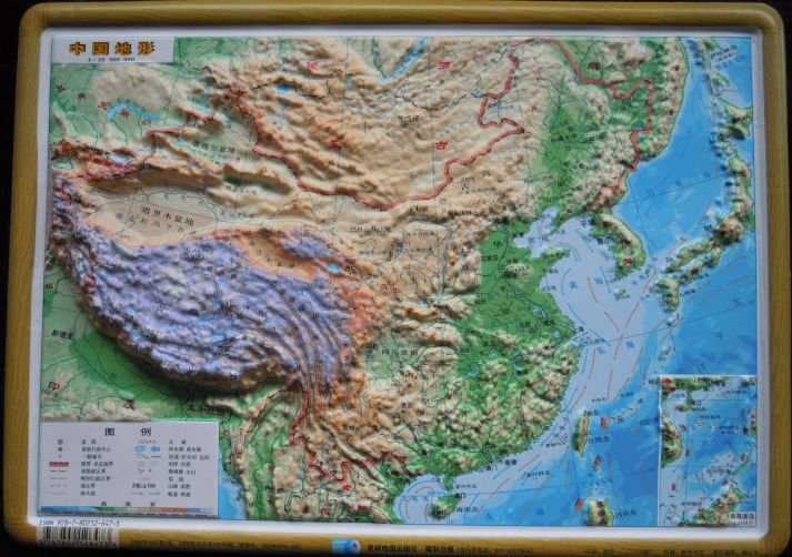 中国立体地図