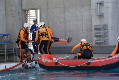 第３９回全国消防救助技術大会・水上の部・岡山市消防局・特別高度救助隊・技術訓練