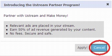 ustreamnのパートナープログラム