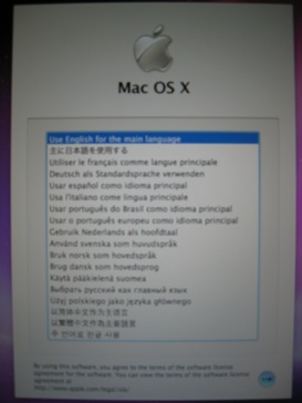 MacBook Proの主要言語選択