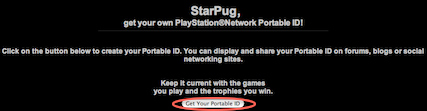 us.playstation.comでGet Your Portable ID