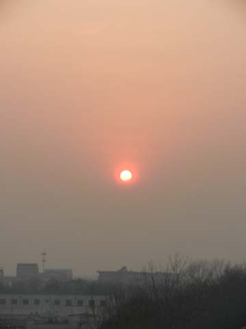 北京の夕日