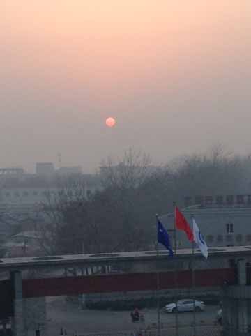 北京の夕日